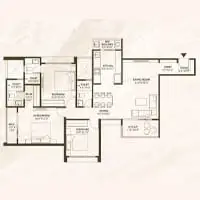 Saheel Luxton Wakad 3 BHK Floor Plan Image